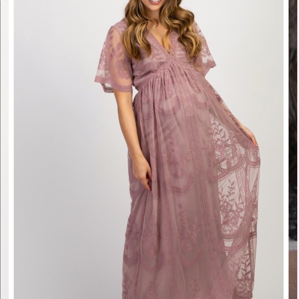 Pink Blush Maternity Dress.